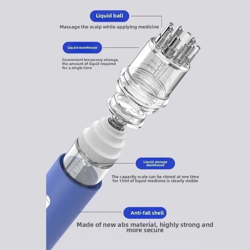 Applicateur d'huile capillaire, masseur de cuir chevelu, peigne liquide, Mini peigne de Massage, huile essentielle, guidage liquide, masseur Anti-perte de cheveux