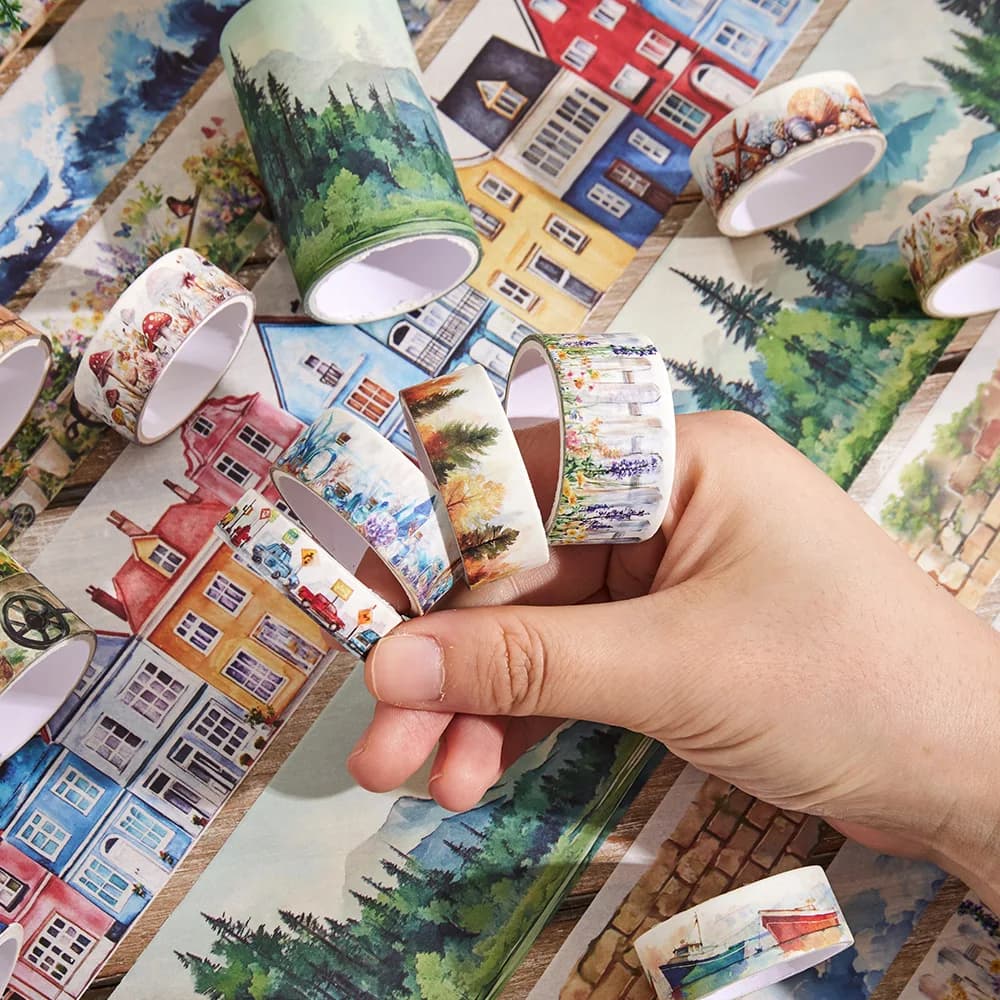 20 rouleaux Vintage merveilleux voyage Washi bandes ensemble décoratif Scrapbppking autocollant ruban de masquage pour bricolage artisanat planificateur cahier