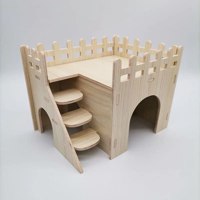 Abri en bois massif pour hamster, maison en bois pour hérisson, nid pour hamster d'Inde, chambre pour cochon d'Inde, maison pour poulet Rutin, boîte de dissimulation pour hamster