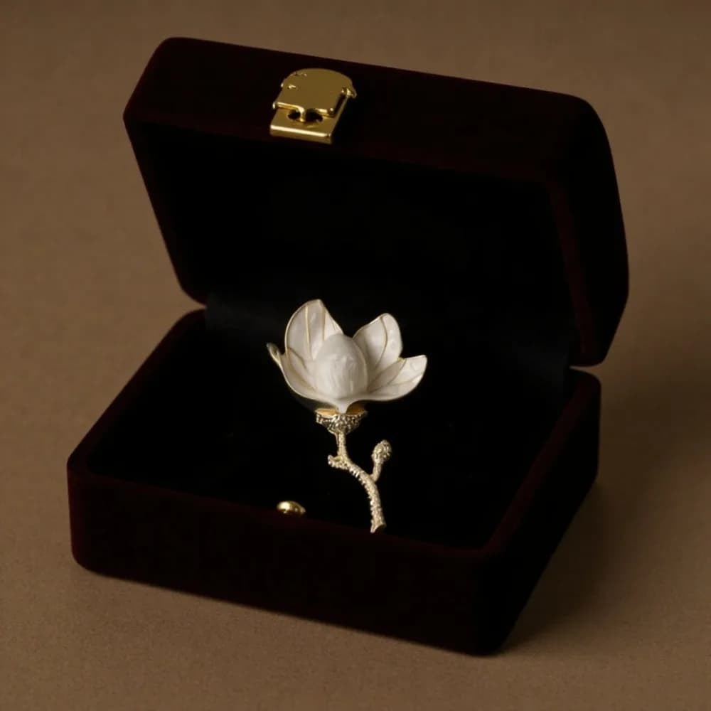 Broche de luxe baroque avec un magnifique motif de fleur de tulipe pour hommes et femmes, accessoires de bijouterie, cadeau de mariage, de fête ou de couple