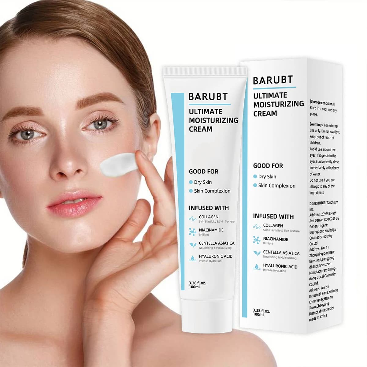BARUBT crème raffermissante ultra hydratante 100 ml crème hydratante saisonnière automne et hiver n'est pas serrée ou collante