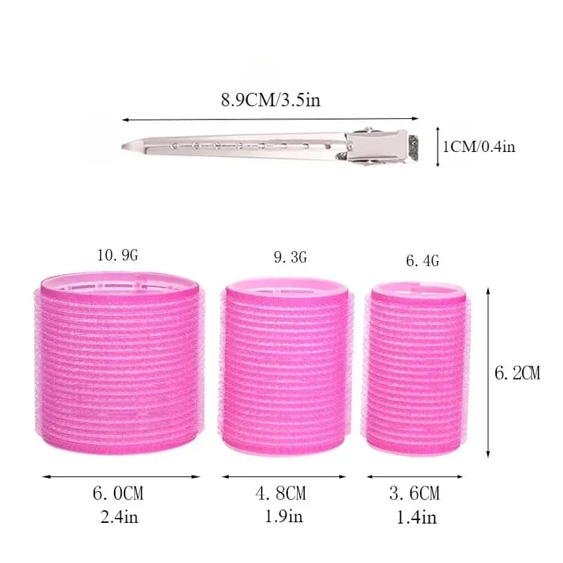 28 pièces/ensemble ensembles de rouleaux de cheveux auto-agrip crochet bigoudis rouleau sans chaleur Salon de coiffure bigoudis 3 tailles bigoudis coiffure