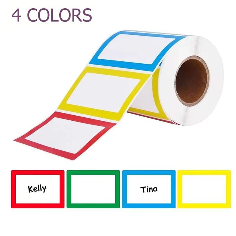 1 rouleau d'étiquettes autocollantes colorées