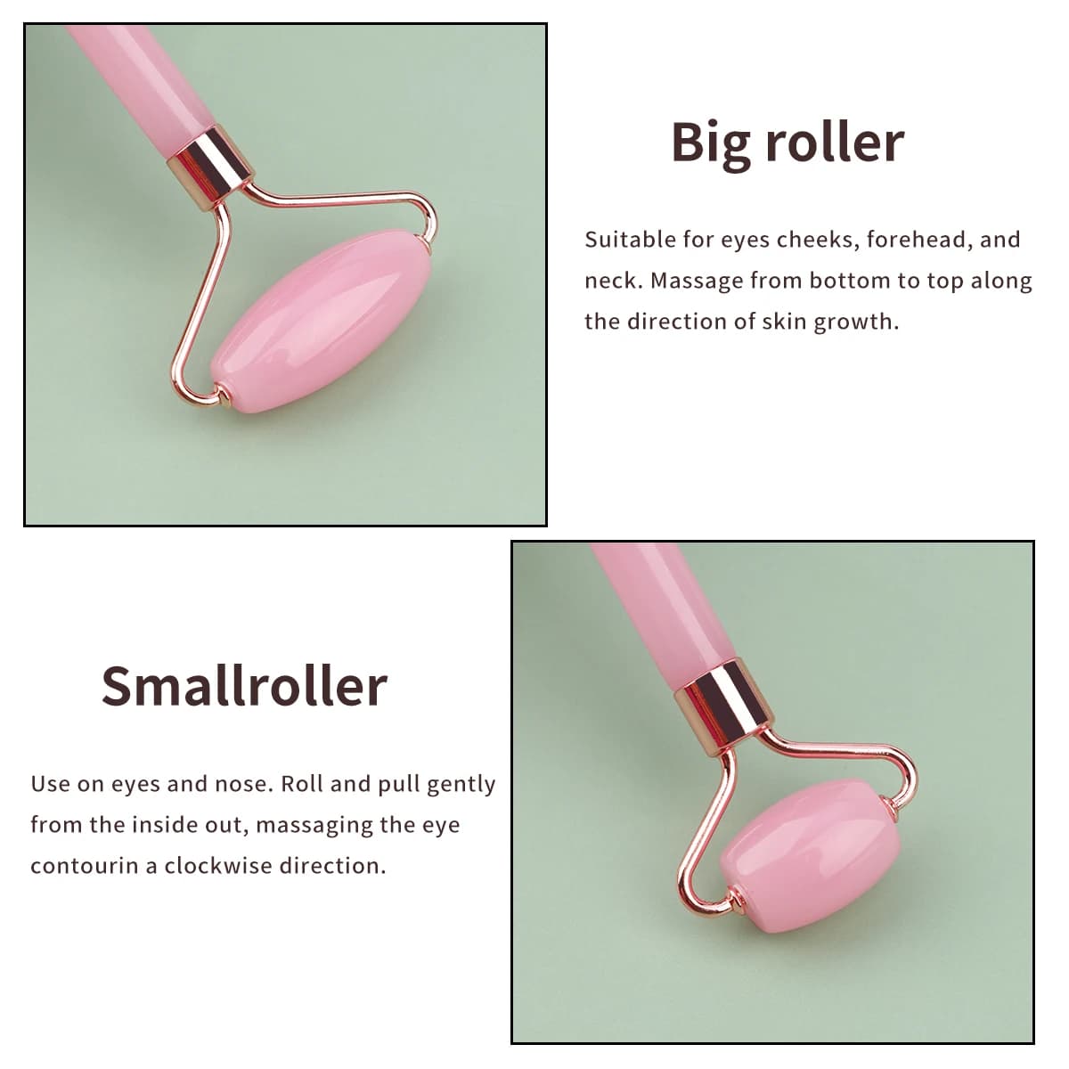 Rouleau & Gua Sha, rouleau pour le visage, rouleau pour le visage, outils de soins de la peau, masseur en résine, Massage du visage pour le visage, les yeux, le cou et le corps