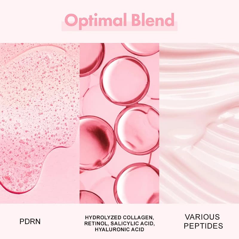 Le sérum pour le visage au peptide de collagène cible la peau terne augmente l'élasticité de la peau stimule le renouvellement de la peau répare le saumon PDRN produit coréen