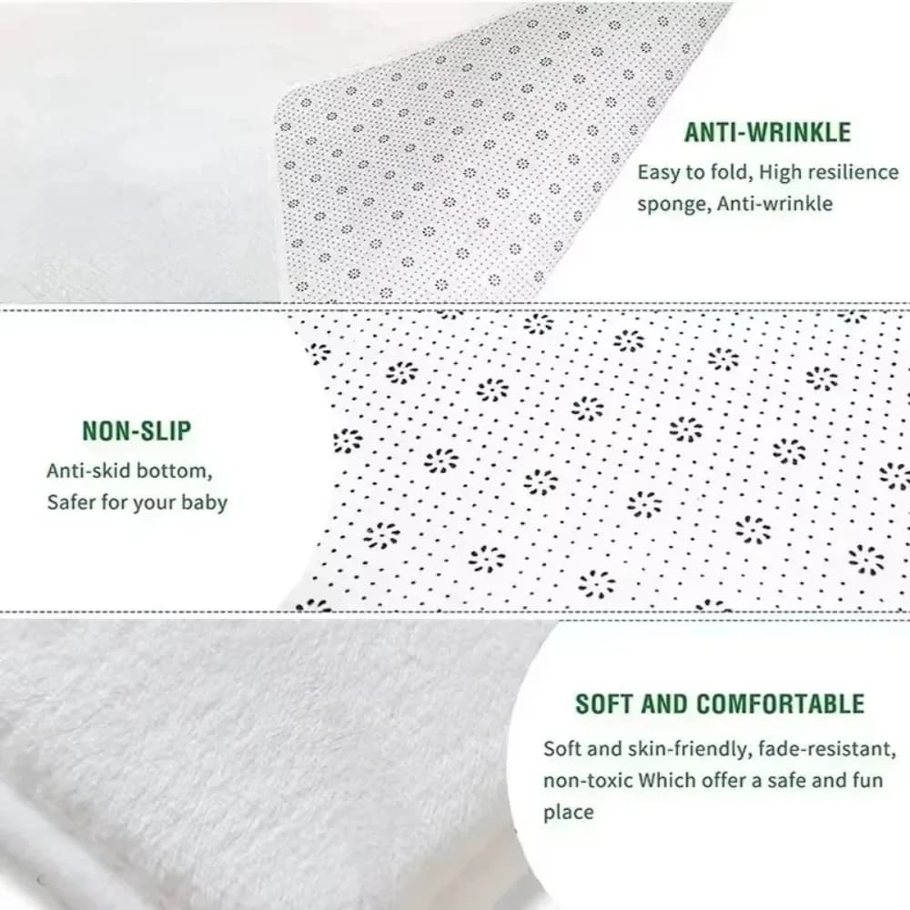 Tapis de printemps grand tapis de fond vert d'herbe fraîche, tapis imprimé de fleurs dispersées de petites fleurs, tapis de pièce facile à nettoyer, tapis de porte