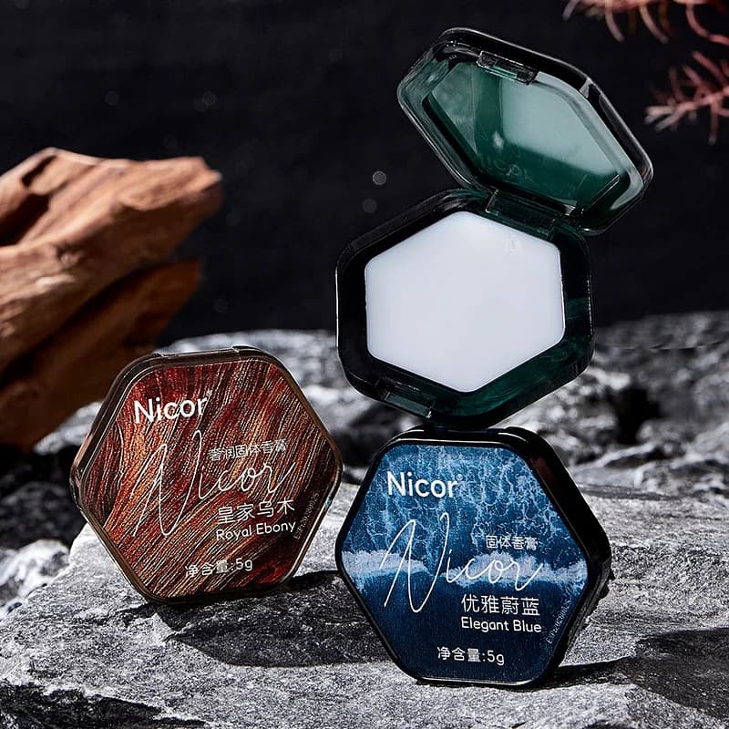 Lotion corporelle solide Nicor pour hommes - Parfum longue durée, déodorant corporel portable et pratique, rafraîchissant et purifiant