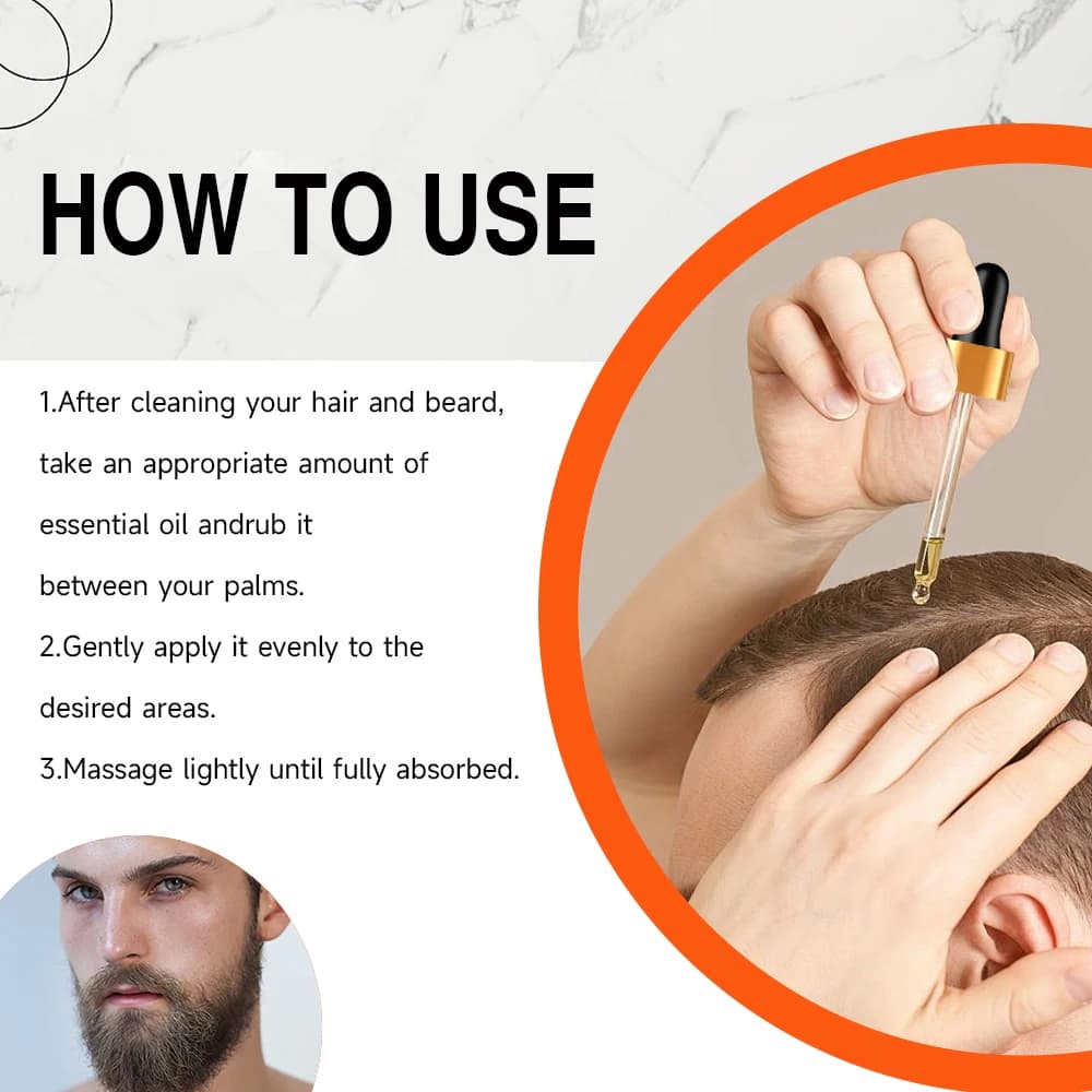 Huile essentielle de barbe pour hommes