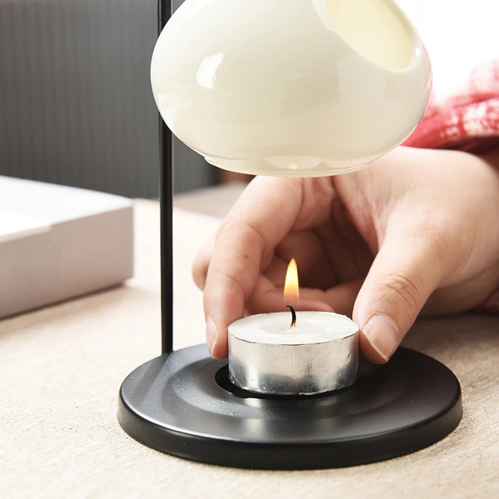 Brûleur d'huile essentielle en céramique, cadeau fondu, chauffe-plat, porte-bougies, diffuseur pour salon, pendaison de crémaillère, décoration de maison