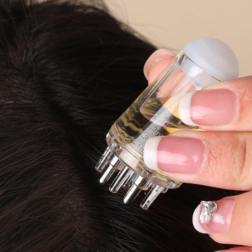 Applicateur de cuir chevelu, peigne liquide pour le traitement du cuir chevelu, huile essentielle, guidage liquide, masseur, peigne, sérum pour la croissance des cheveux