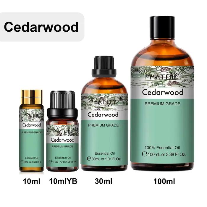 PHATOIL 1 pièces huile essentielle de bois de cèdre 10 ml/30 ml/100 ml-naturel pur pour l'aromathéra