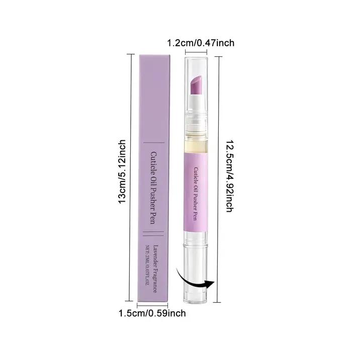 Stylo à Huile pour Cuticules Lavande & Rose 2-en-1 : Soin Hydratant et Réparateur des Ongles, Repous