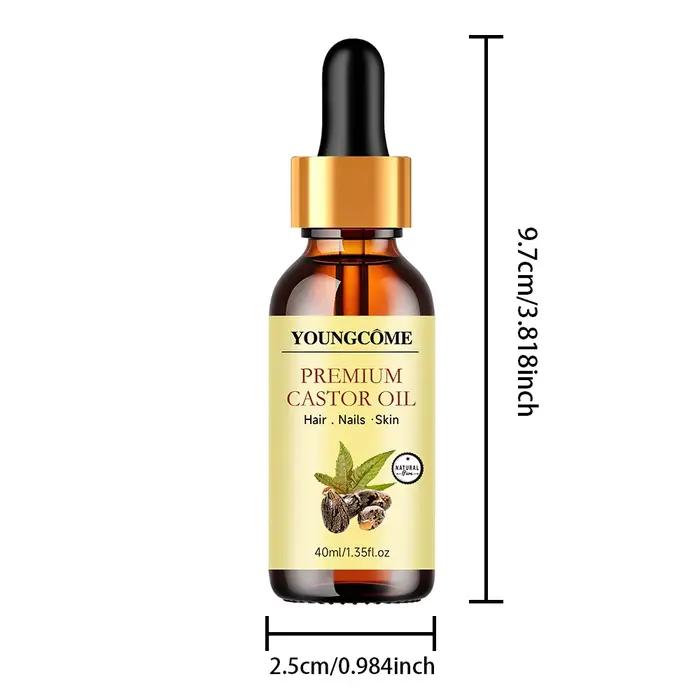 Huiles essentielles 100% pures et naturelles, huile de ricin pour les soins capillaires, huile de Ma