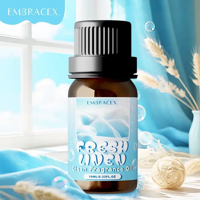 Huile Essentielle Fraîche de Lin 10ml, Parfum Rose Citron Lavande, Huiles Pures pour Fabrication de