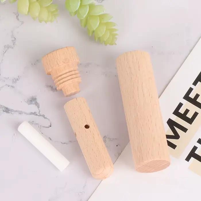 Diffuseur d'arômes en bois pour huiles essentielles avec mèches, inhalateur nasal d'aromathérapie