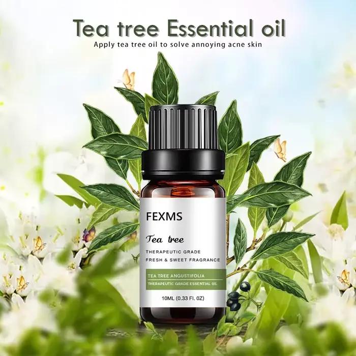 Huile essentielle d'arbre à thé 100% pure, huile d'arbre à thé de haute qualité pour la peau, les ch