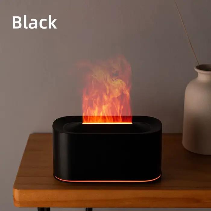 Diffuseur d'aromathérapie avec effet de flamme, diffuseur d'huiles essentielles et humidificateur à