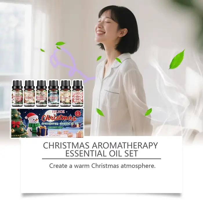 Ensemble d'huiles diffuseur d'aromathérapie de vacances, soulage le stress, améliore l'humeur et amé