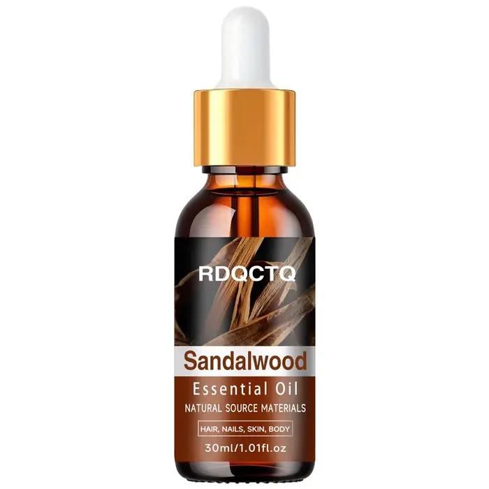 RDQCTQ Huile essentielle de bois de santal : huile naturelle biologique pour cheveux, ongles, peau,