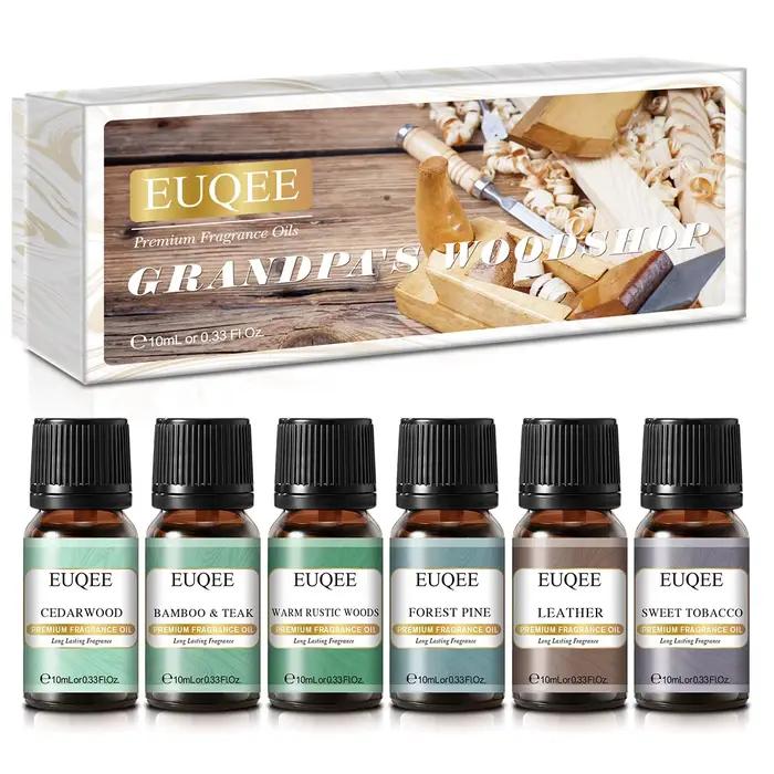 EUQEE 6 pièces/ensemble huile parfumée cadeau Kit pour diffuseur café boulangerie récolte épices cit