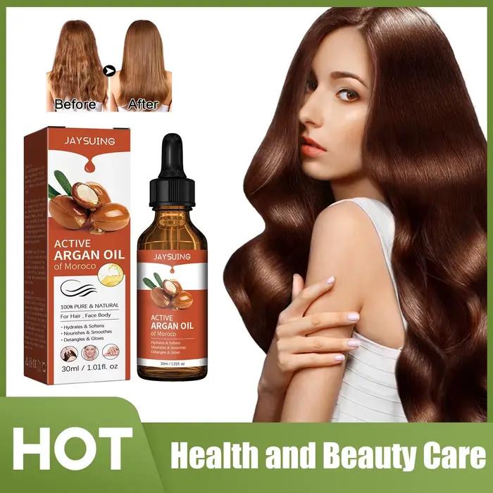Huile d'Argan pour Traitement Capillaire, Soin Essentiel Doux et Soyeux, Réparation des Frisottis, N