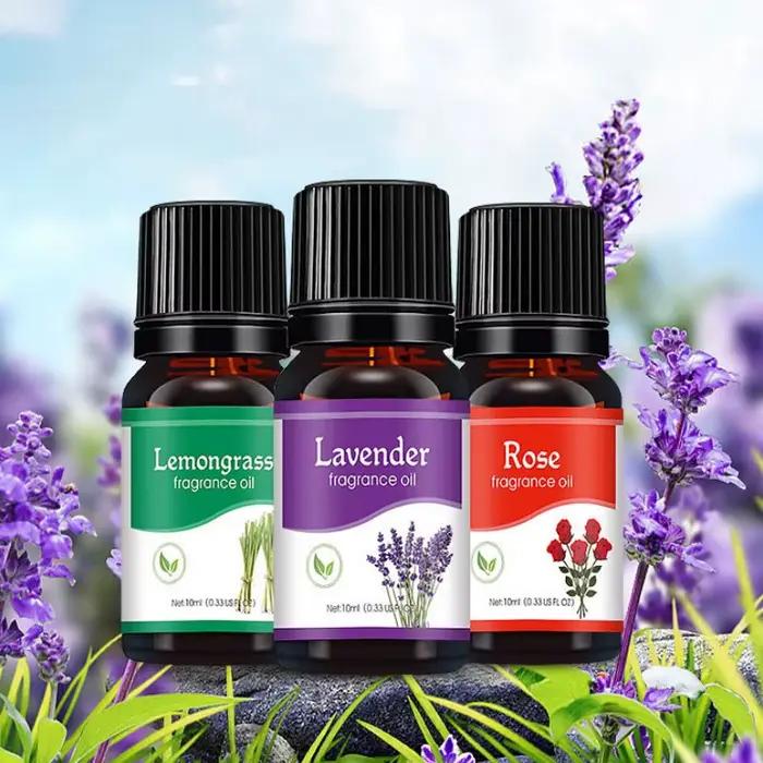 Huiles essentielles d'aromathérapie diffuseur d'huile soluble dans l'eau aromathérapie-rose, lavande