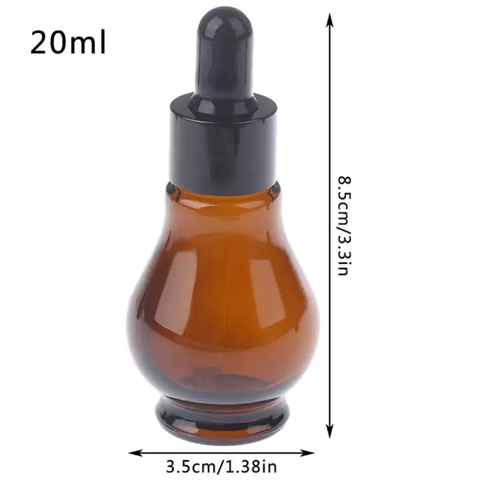 ^10/20/30 ml Flacons compte-gouttes vides en verre marron avec pipette pour huiles essentielles