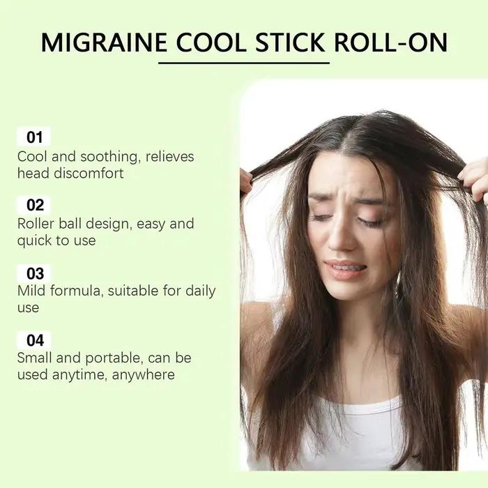 Huile Essentielle de Menthe à Base de Plantes en Roll-on – Soulagement Rapide Tension Tête et Stress – Rafraîchissant