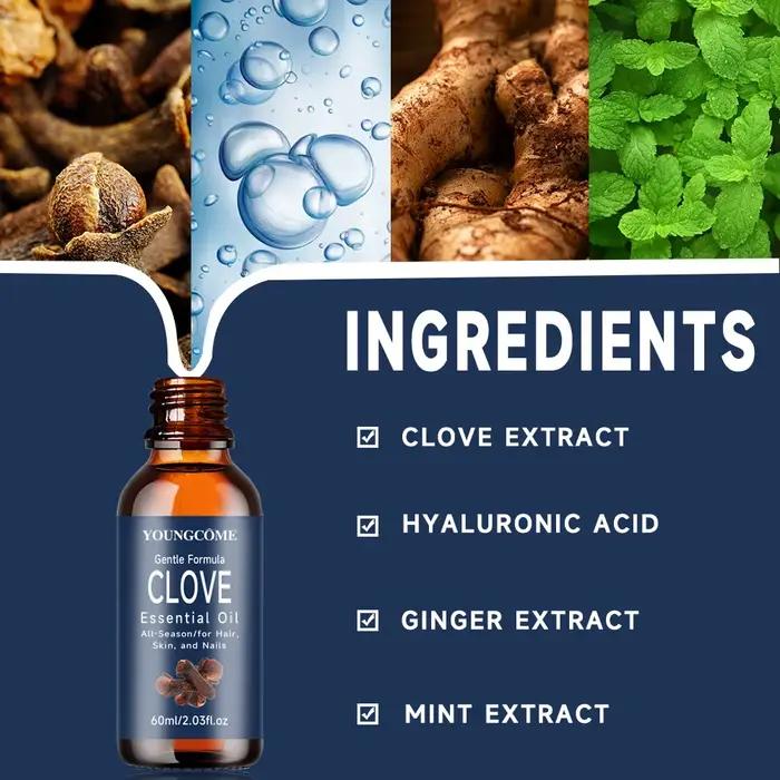 Bouteille d'huile essentielle de clou de girofle