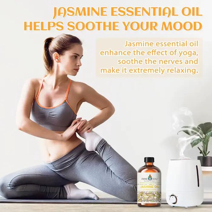EVOKE OCCU huile essentielle de jasmin 4 Fl Oz pour maison Spa désodorisant voiture bureau camomille Lime mandarine parfum frais aromathérapie