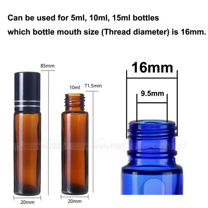 10X rouleaux en acier inoxydable pour 16mm 5ml 10ml