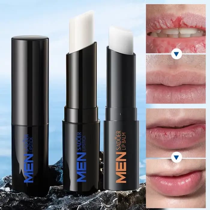 SADOER baume à lèvres vaseline d'herbe de requin pour hommes pour l'automne et l'hiver pour améliorer la sécheresse, baume à lèvres hydratant Beihu