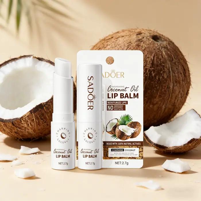 Baume à lèvres à la noix de coco - Nourrissant et hydratant longue durée pour hommes et femmes - Soin quotidien
