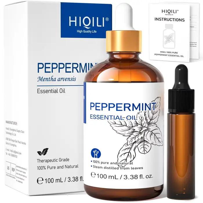 HIQILI Huile essentielle de menthe poivrée 10/30/100/500 ml