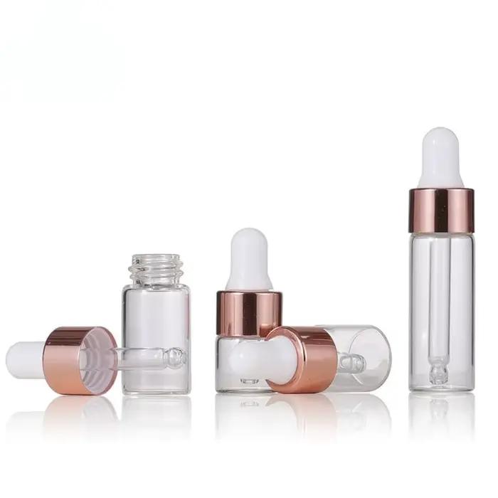 10 pièces Mini flacons compte-gouttes verre vide huile essentielle bouteilles d'aromathérapie 1 ml 2 ml 3 ml 5 ml