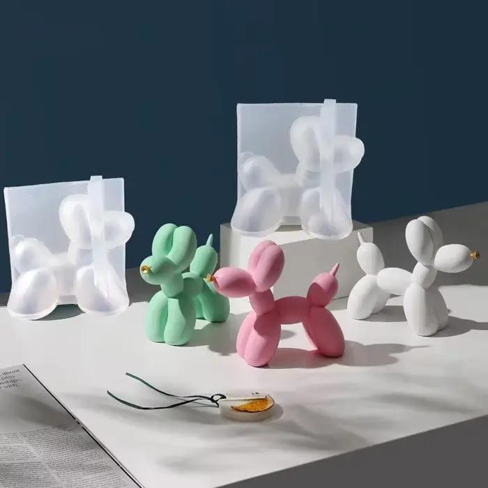Moule 3D en Silicone pour chien, bricolage, aromathérapie, bougie en gypse, ballon en résine, compte-gouttes pour chien