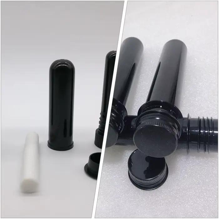 Lot de 12 bâtonnets inhalateurs nasaux portables, tubes vides pour huiles essentielles, inhalateurs d'arômes compacts pour usage nasal, parfum