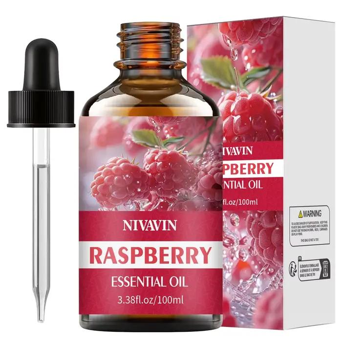 L'huile essentielle de framboise 30 ml/60 ml/100 ml convient à l'hydratation du visage