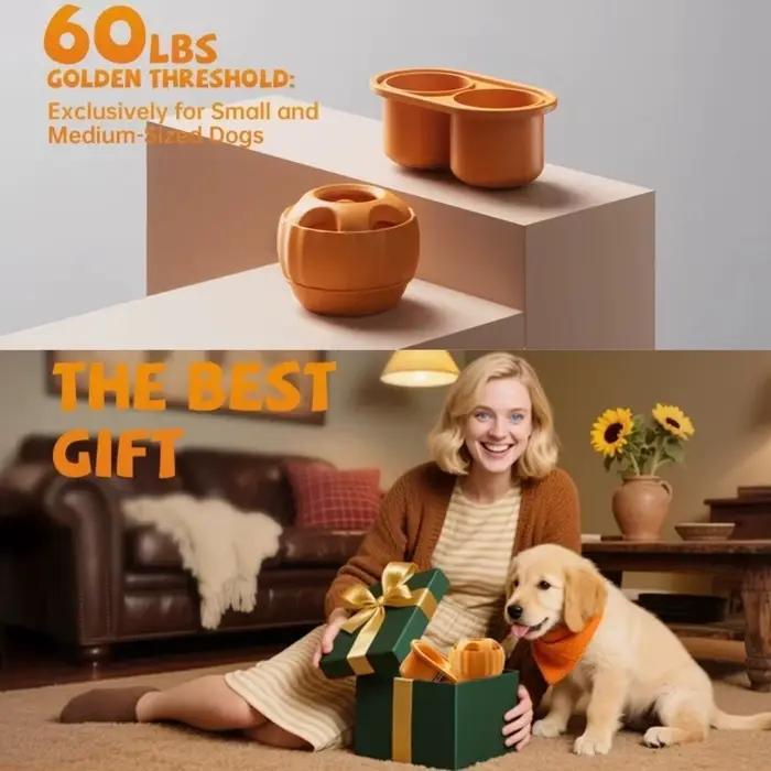 Moule alimentaire en silicone de qualité alimentaire à 2 compartiments pour chien, durable, non toxique, distributeur de nourriture pour chiot, santé dentaire, facile à nettoyer