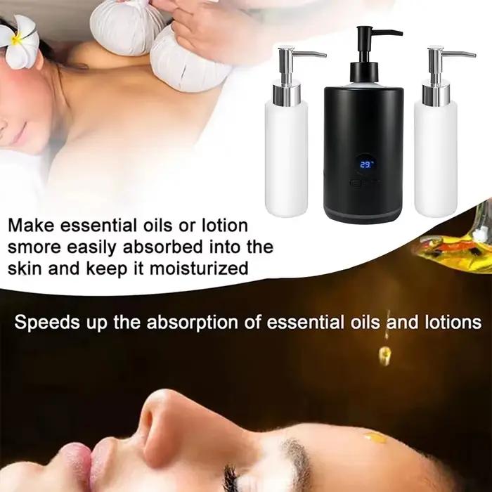 Chauffe-huile de massage pour bouteille unique