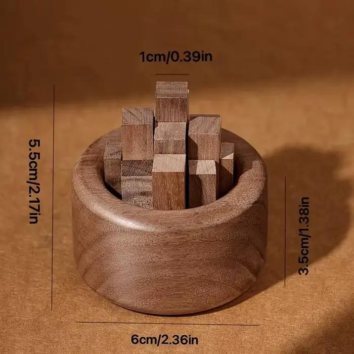 Diffuseur d'aromathérapie créatif en bois avec conteneur d'huiles essentielles