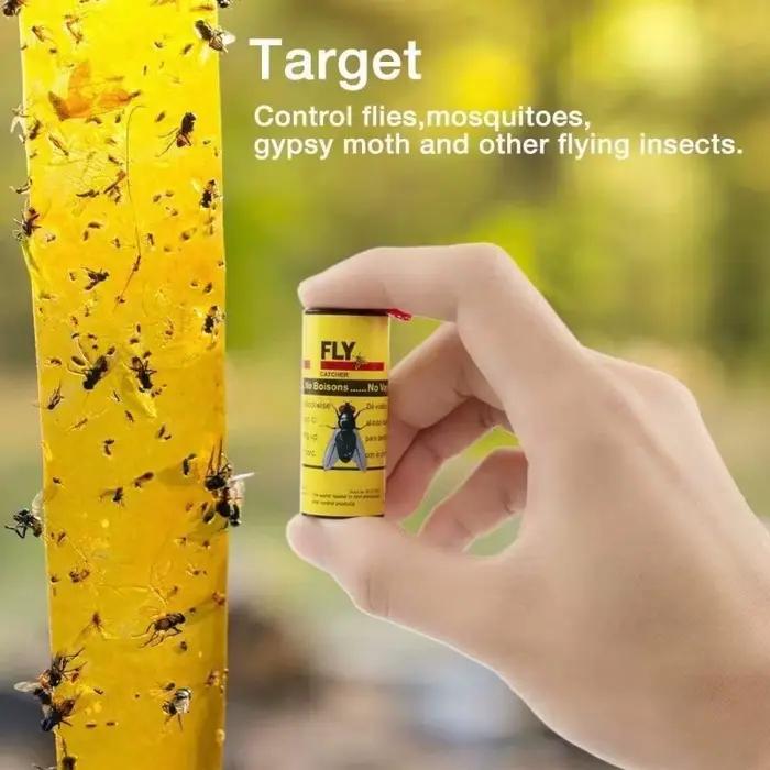 Bandes adhésives puissantes pour attraper les mouches des plantes en pot, pièges à mouches à fruits suspendus, tue-moustiques, ruban collant, fournitures de jardin