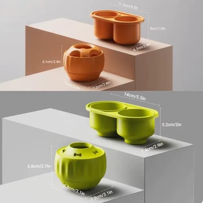 Moule alimentaire en silicone de qualité alimentaire à 2 compartiments pour chien, durable, non toxique, distributeur de nourriture pour chiot, santé dentaire, facile à nettoyer