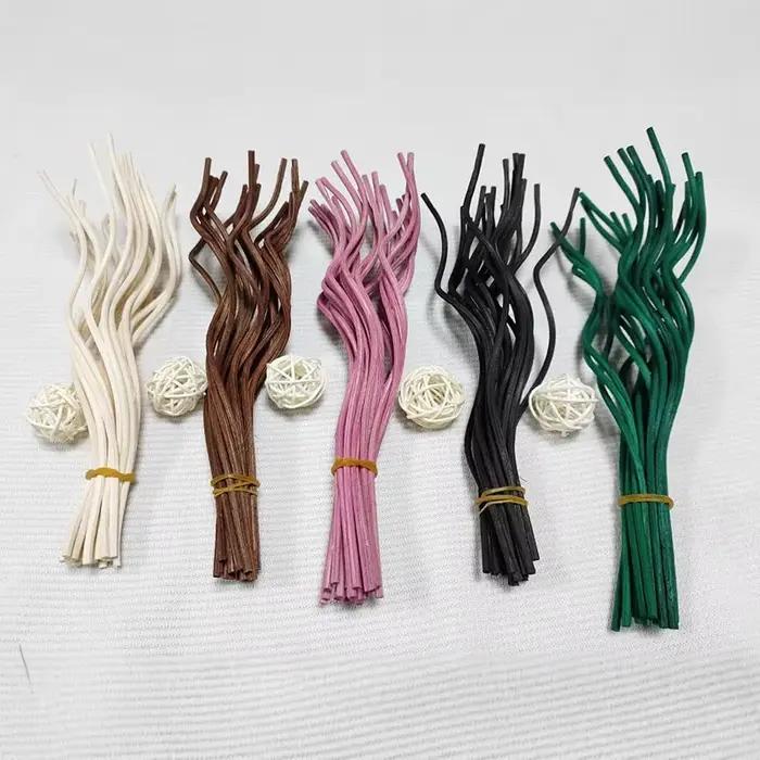 20 bâtonnets diffuseurs en rotin longs et ondulés pour huiles essentielles