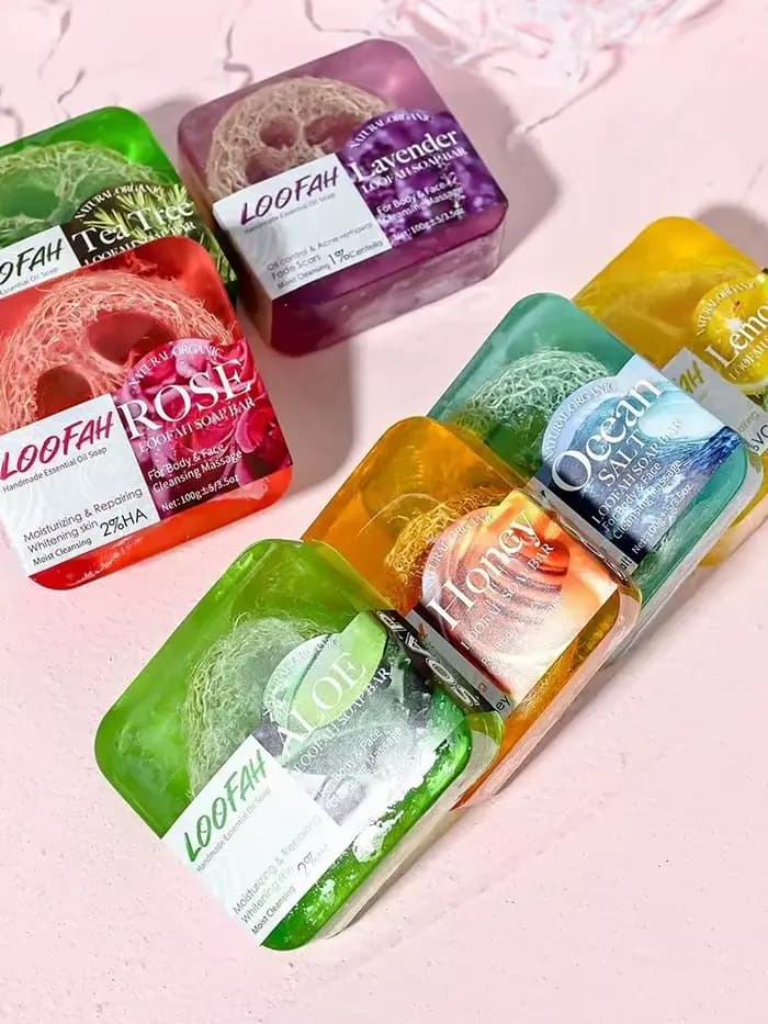 Savon aux huiles essentielles de curcuma luffa, frottement doux et exfoliant physique, savon nettoyant et de bain