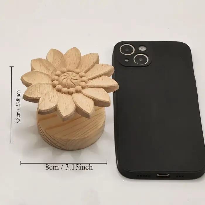 Diffuseur d'huiles essentielles marguerite en bois