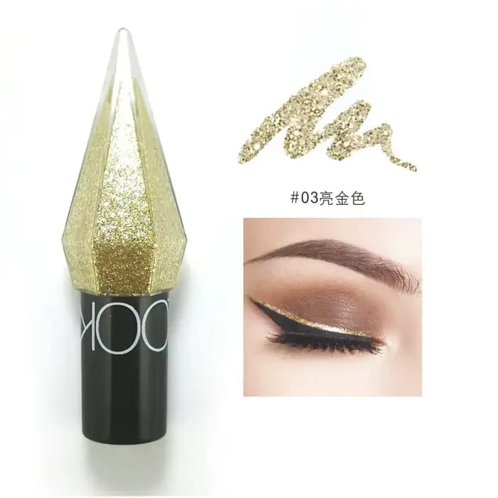 Diamant brillant Eye Liners fard à paupières imperméable argent Rose or couleur paillettes Eyeliner ombre à paupières maquillage beauté cosmétiques