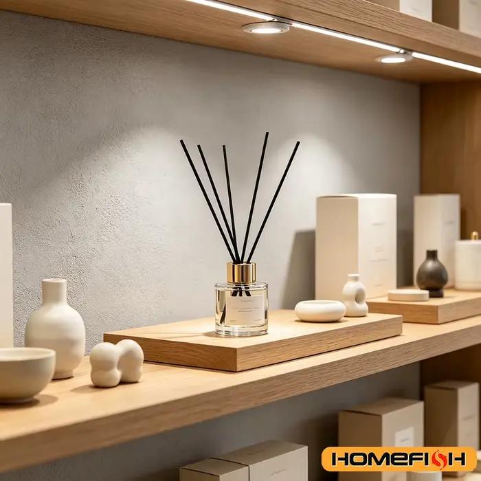 50 bâtonnets diffuseurs de 3 mm x 20 cm, recharge de parfum, bâtonnets en fibre noire épais pour diffuseurs d'huiles essentielles