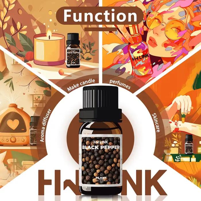 Huiles essentielles de poivre noir 100% pures pour aromathérapie