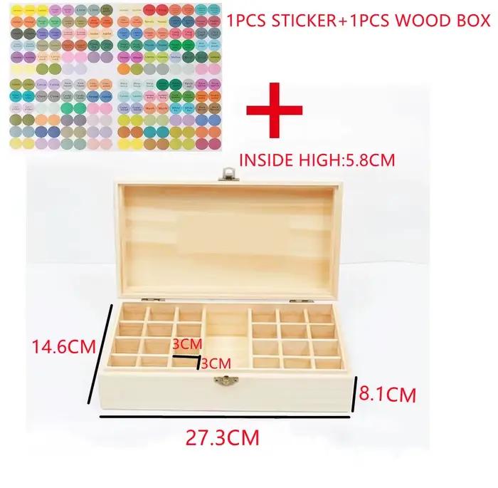Pour DoTERRA boîte de stockage d'huiles essentielles en bois 25/21 compartiments